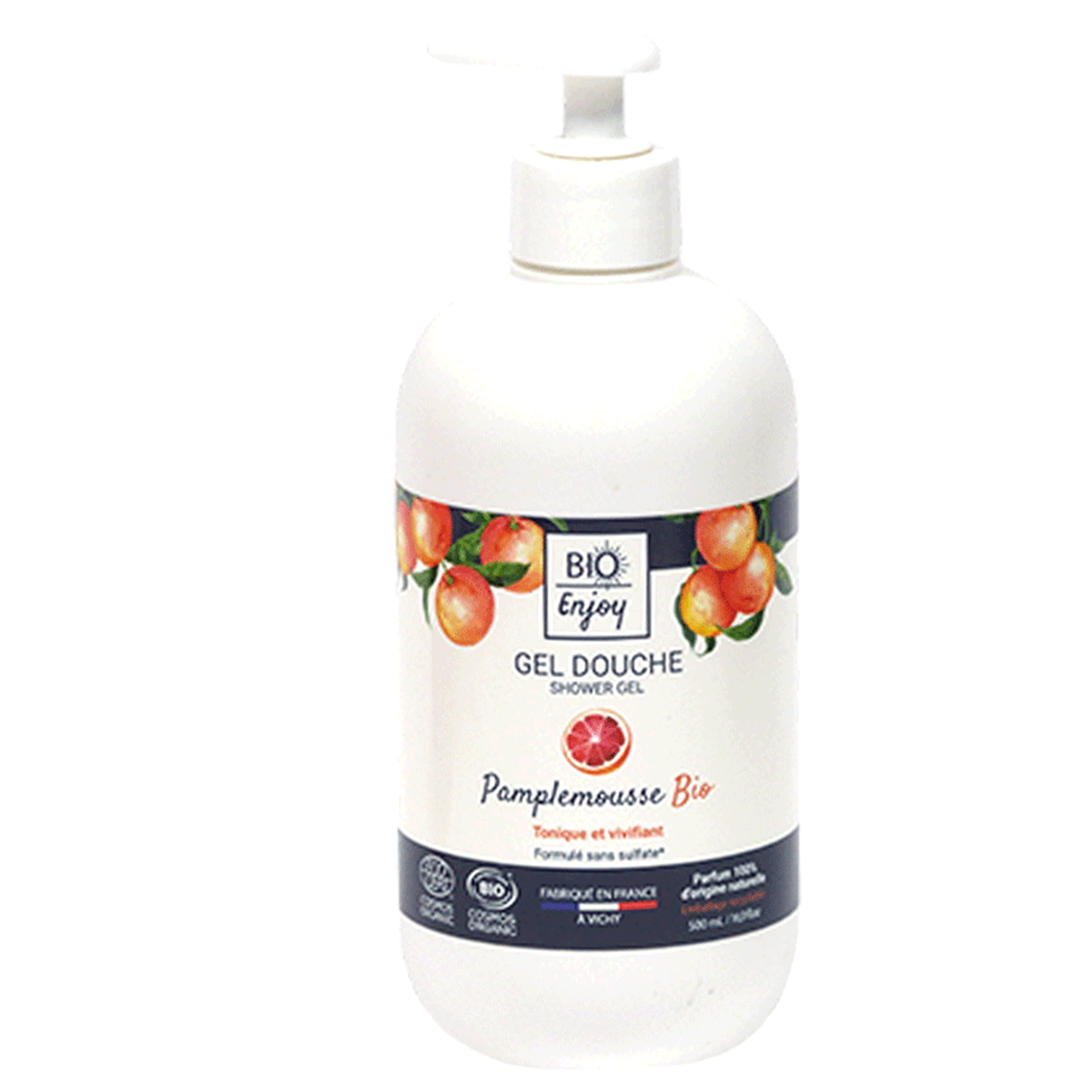 Gel douche Pamplemousse Bio Cosmos Organic  - BIO Enjoy 500mL